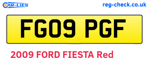 FG09PGF are the vehicle registration plates.