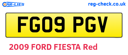 FG09PGV are the vehicle registration plates.