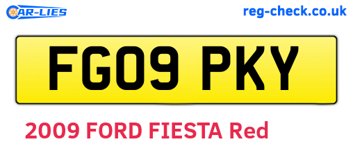 FG09PKY are the vehicle registration plates.