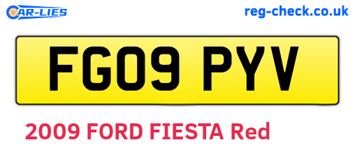 FG09PYV are the vehicle registration plates.