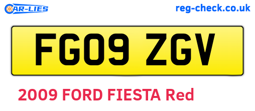 FG09ZGV are the vehicle registration plates.