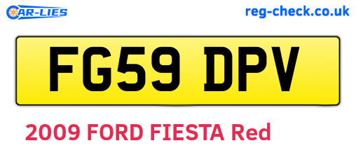 FG59DPV are the vehicle registration plates.
