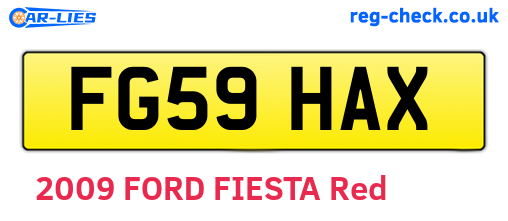 FG59HAX are the vehicle registration plates.