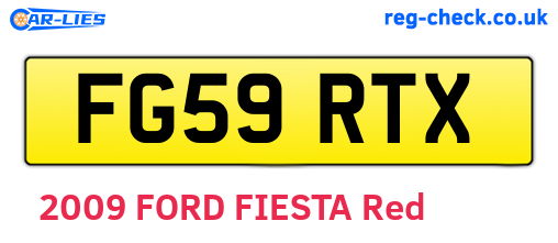 FG59RTX are the vehicle registration plates.