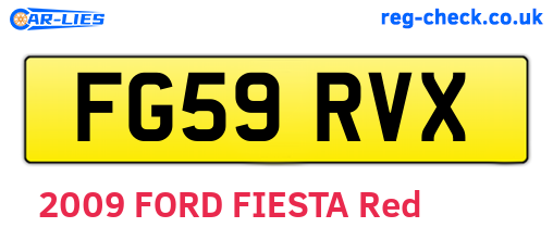 FG59RVX are the vehicle registration plates.