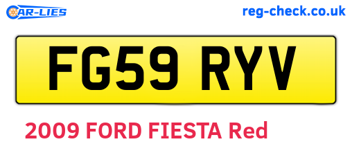 FG59RYV are the vehicle registration plates.