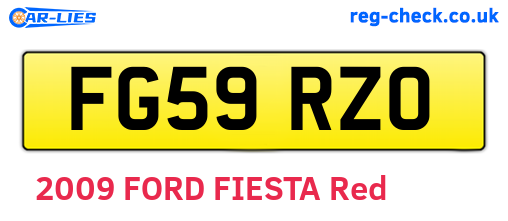 FG59RZO are the vehicle registration plates.