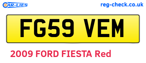 FG59VEM are the vehicle registration plates.