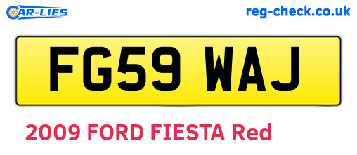 FG59WAJ are the vehicle registration plates.