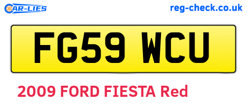 FG59WCU are the vehicle registration plates.