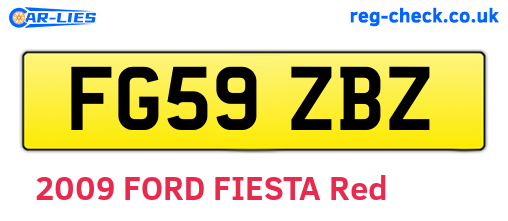 FG59ZBZ are the vehicle registration plates.
