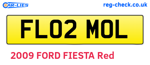 FL02MOL are the vehicle registration plates.
