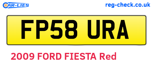 FP58URA are the vehicle registration plates.