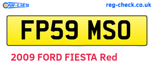 FP59MSO are the vehicle registration plates.