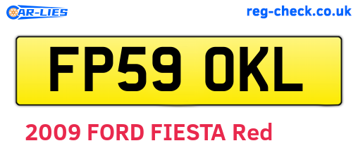FP59OKL are the vehicle registration plates.