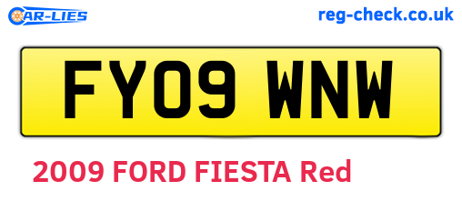 FY09WNW are the vehicle registration plates.