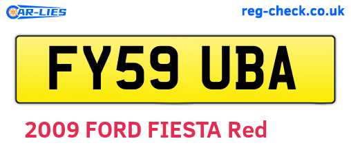 FY59UBA are the vehicle registration plates.