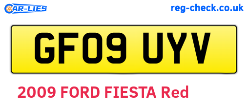 GF09UYV are the vehicle registration plates.
