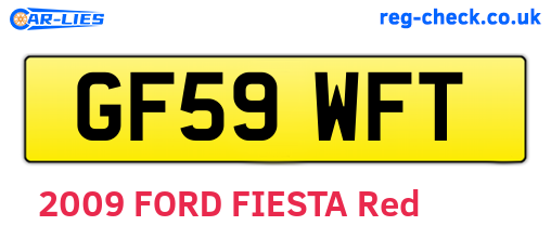 GF59WFT are the vehicle registration plates.
