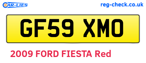 GF59XMO are the vehicle registration plates.