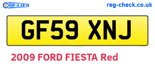 GF59XNJ are the vehicle registration plates.