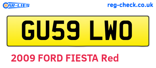 GU59LWO are the vehicle registration plates.