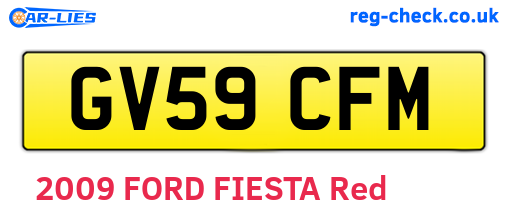 GV59CFM are the vehicle registration plates.