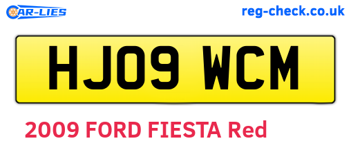 HJ09WCM are the vehicle registration plates.