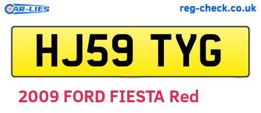 HJ59TYG are the vehicle registration plates.