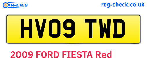 HV09TWD are the vehicle registration plates.
