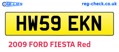 HW59EKN are the vehicle registration plates.