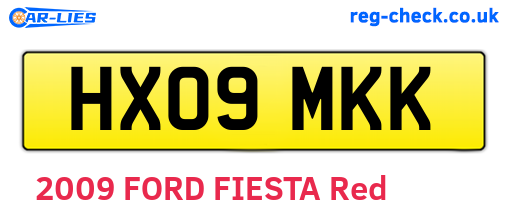 HX09MKK are the vehicle registration plates.