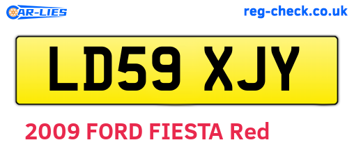 LD59XJY are the vehicle registration plates.