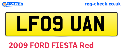 LF09UAN are the vehicle registration plates.