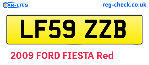 LF59ZZB are the vehicle registration plates.