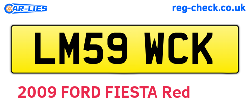 LM59WCK are the vehicle registration plates.