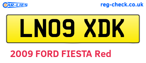 LN09XDK are the vehicle registration plates.