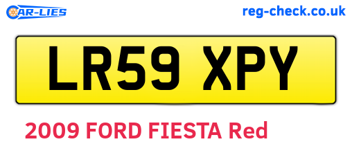 LR59XPY are the vehicle registration plates.