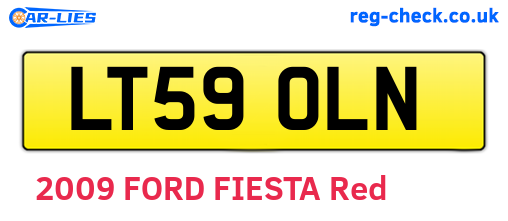LT59OLN are the vehicle registration plates.