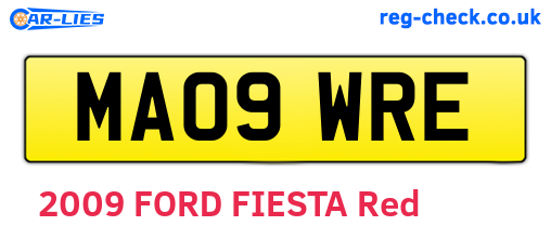 MA09WRE are the vehicle registration plates.