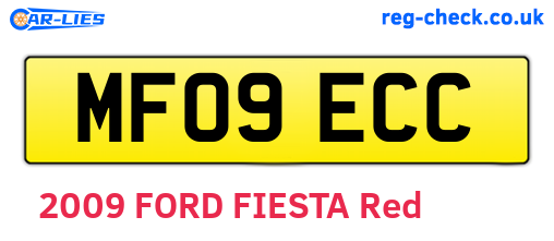 MF09ECC are the vehicle registration plates.