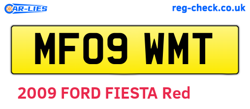 MF09WMT are the vehicle registration plates.