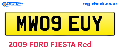 MW09EUY are the vehicle registration plates.