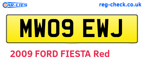 MW09EWJ are the vehicle registration plates.