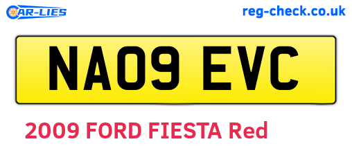 NA09EVC are the vehicle registration plates.