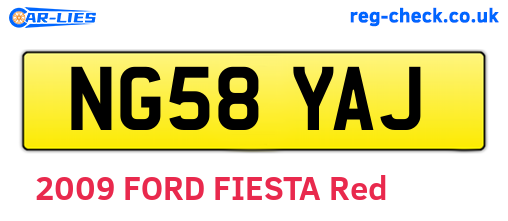 NG58YAJ are the vehicle registration plates.