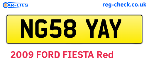 NG58YAY are the vehicle registration plates.