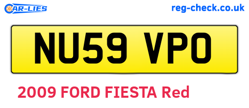 NU59VPO are the vehicle registration plates.