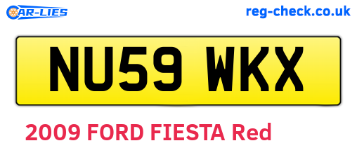NU59WKX are the vehicle registration plates.