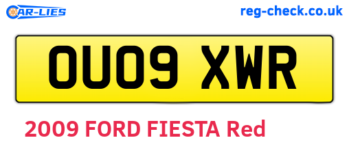 OU09XWR are the vehicle registration plates.